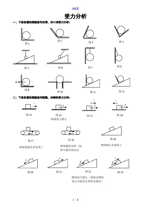 史上最全的受力分析报告图组(含问题详解)