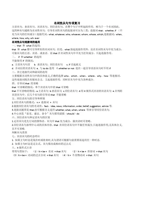 (完整word版)高中英语名词性从句专项练习 - 副本