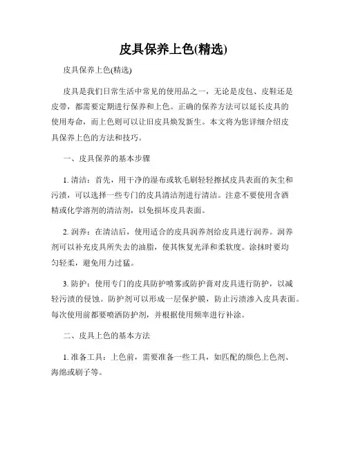皮具保养上色(精选)