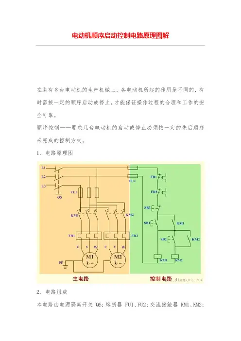 电动机顺序启动控制电路原理图解