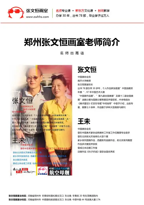 河南省郑州市张文恒画室美术老师简介