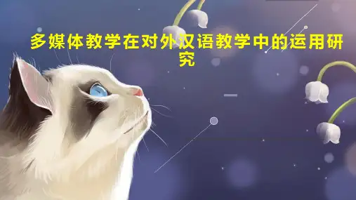 多媒体教学在对外汉语教学中的运用研究