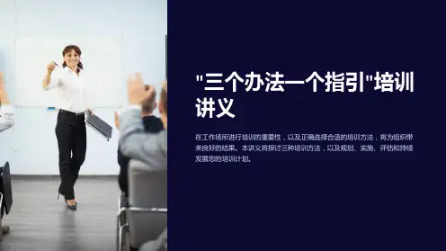 “三个办法一个指引”培训讲义