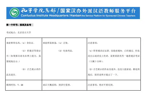 汉办孔院公派教师面试流程