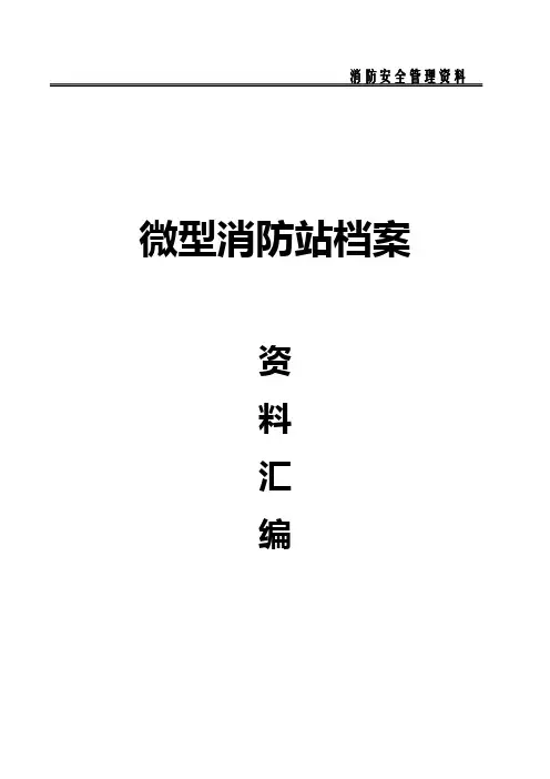 微型消防站档案模板(1)
