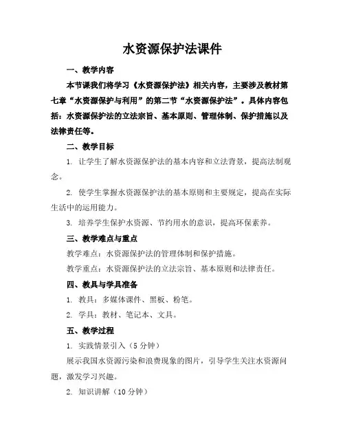 水资源保护法课件