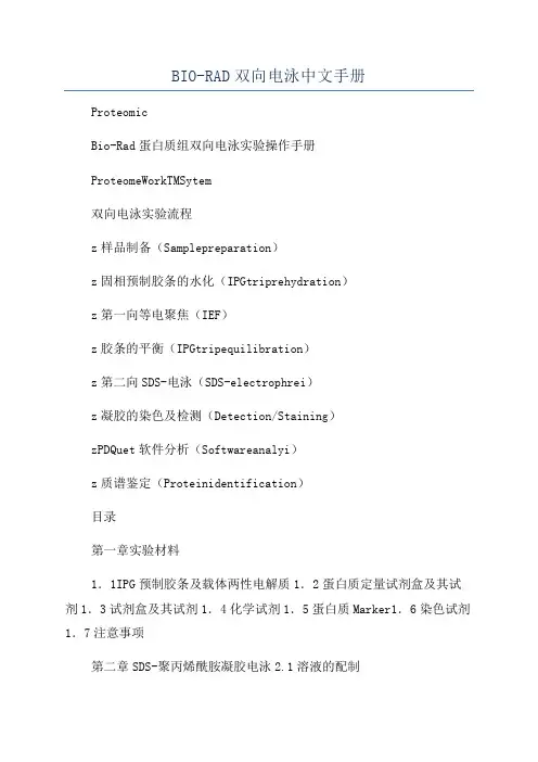 BIO-RAD双向电泳中文手册