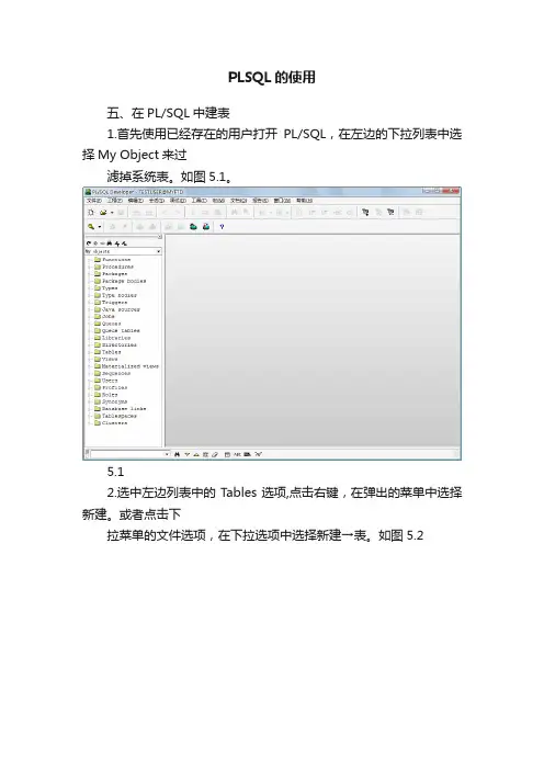 PLSQL的使用