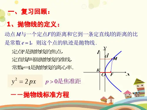 抛物线的简单几何性质-完整版课件