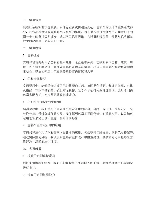 设计实训色彩报告