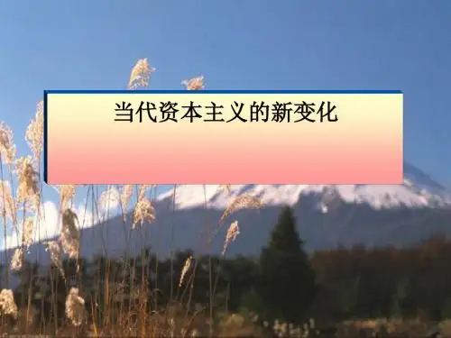 当代资本主义的新变化 PPT课件1 人民版高中历史