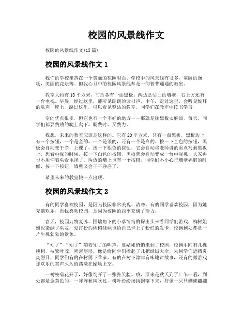 校园的风景线作文