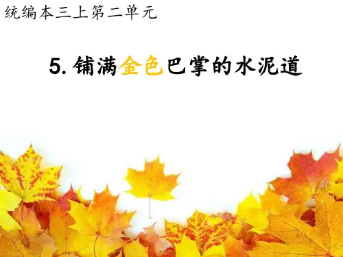 人教版小学语文三年级上册第二单元第5课《铺满金色巴掌的水泥道》优质课ppt课件