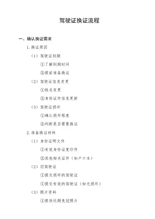 架驶证换证流程