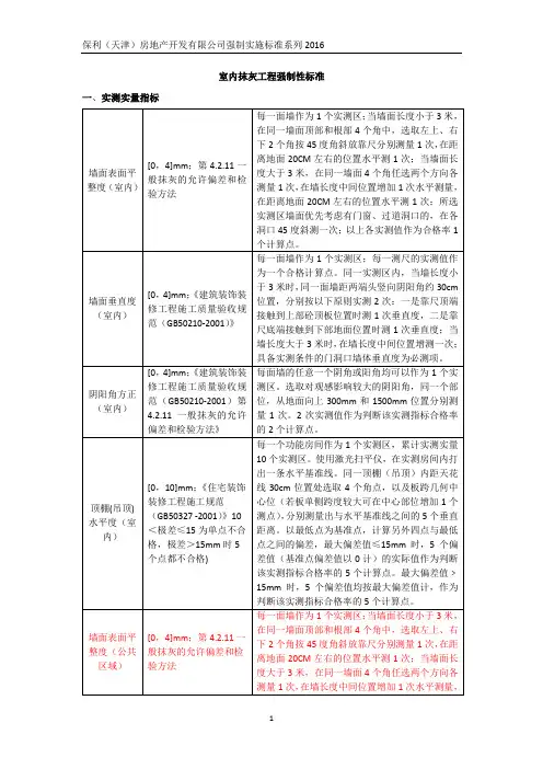 抹灰工程实施标准