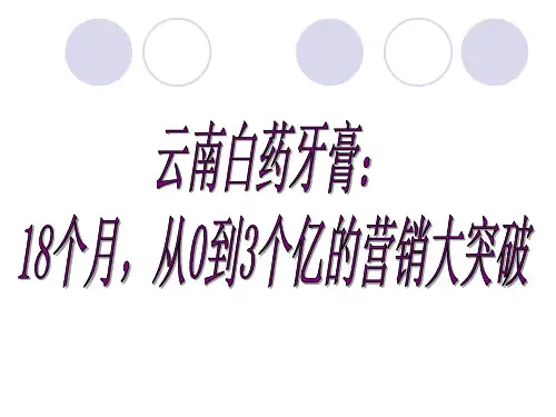 云南白药牙膏案例