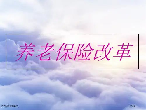 养老保险改革概述