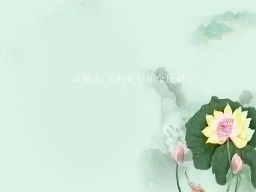 高中物理第十三章光习题课光的折射和全反射课件新人教版选修3_4