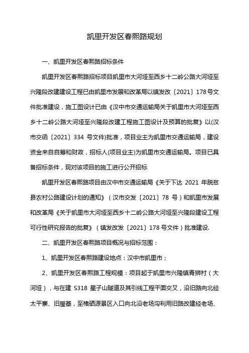 凯里开发区春熙路规划