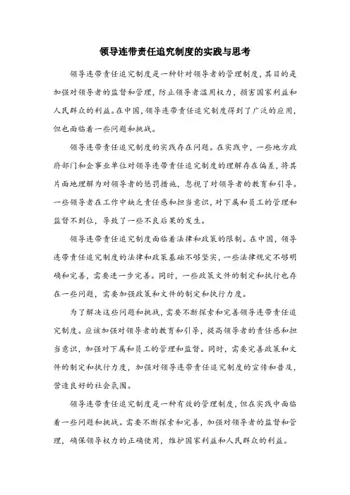 领导连带责任追究制度