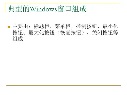 Windows窗口组成解析