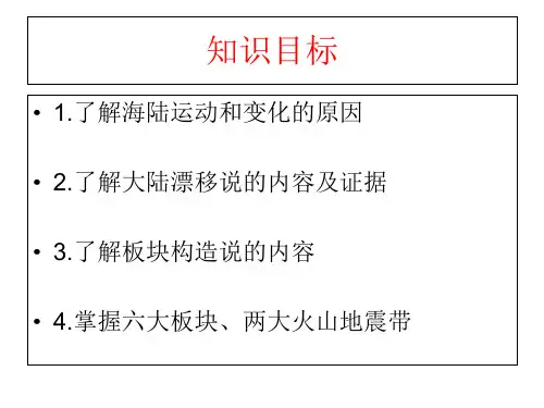 (完整)中图版地理八级上册《海陆变迁》课件2精品PPT资料精品PPT资料