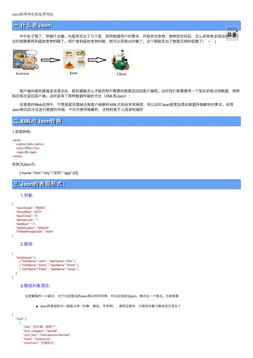 Json的序列化和反序列化