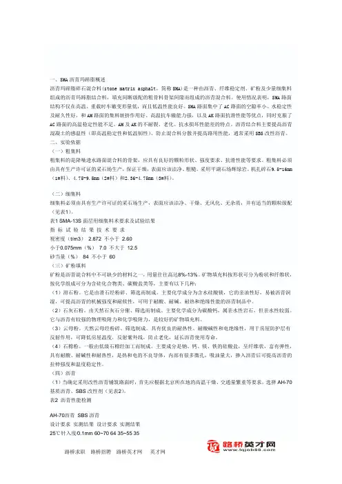 SMA改性沥青在公路路面施工中的应用
