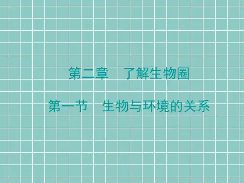 生物与环境的关系课件(人教版生物)