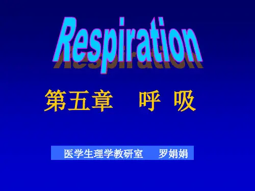 医学生理学--呼吸系统