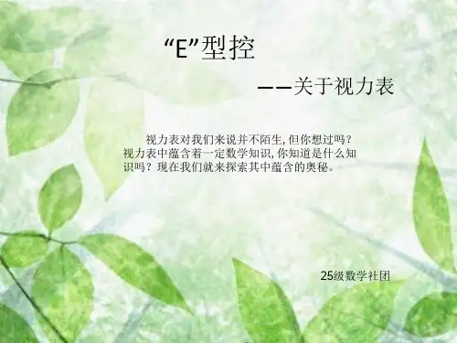 视力表ppt课件