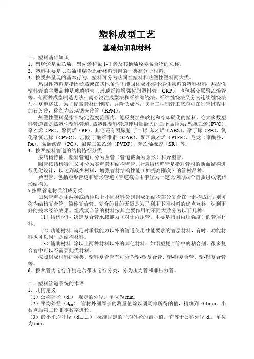 塑料成型工艺