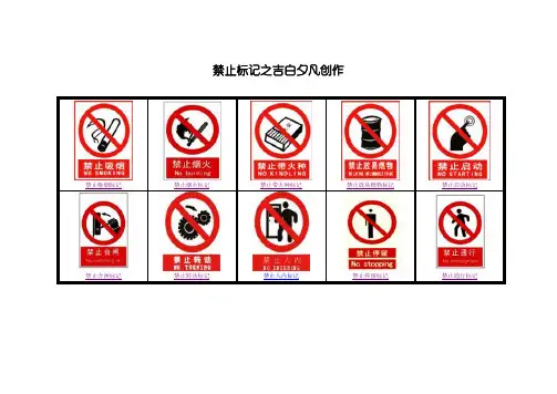 1.常用安全标志-禁止标志-禁止的标志