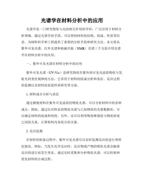 光谱学在材料分析中的应用