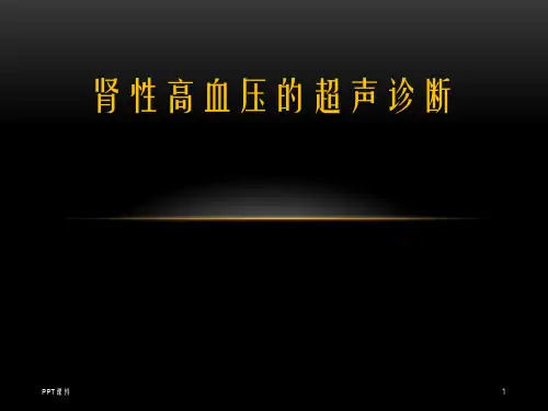 肾性高血压的超声诊断  ppt课件
