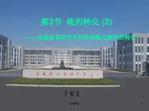 硫的不同价态的转化