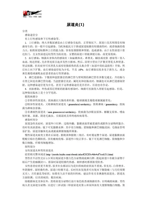【男性生殖感染揭秘与治疗】尿道炎(1)