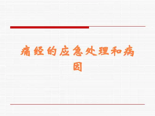 痛经的应急处理和病因