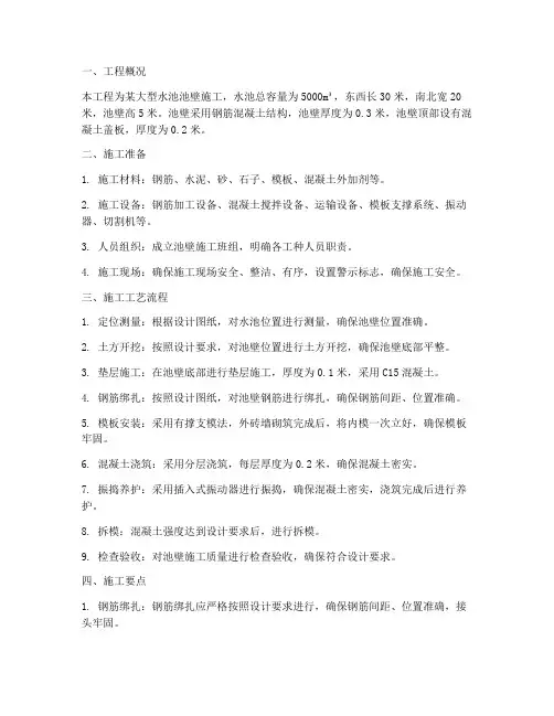 池壁专项施工方案