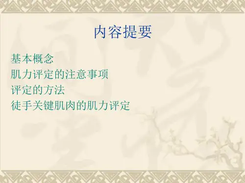 下肢肌力的评定资料讲解