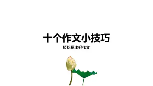十个作文小技巧公开课获奖课件省赛课一等奖课件