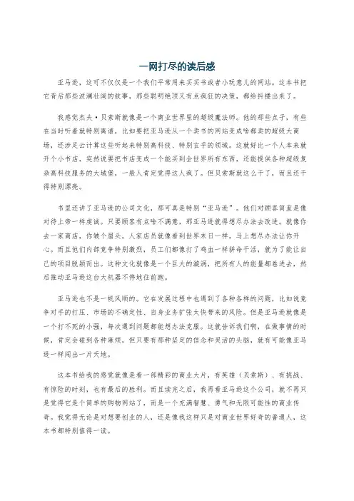 一网打尽的读后感