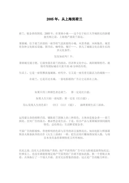 蒙太奇广告——莱顿小城案例解析