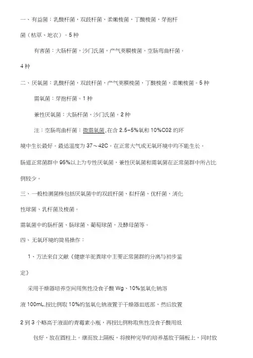 肠道微生物的分离与鉴定方法