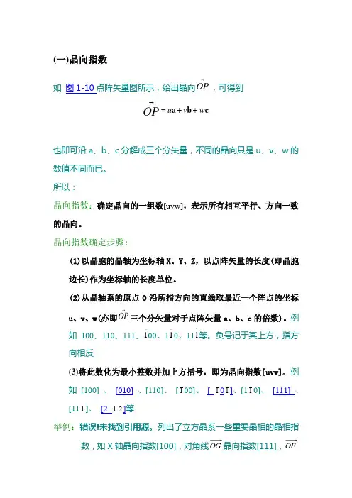 三六方晶系指数