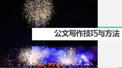 公文写作技巧与方法PPT