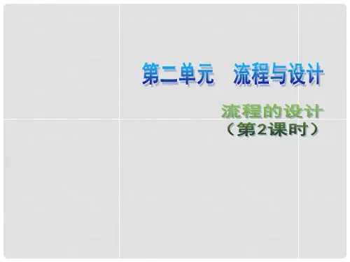 高中通用技术 第二单元 流程与设计 流程的设计(第2课时)1课件 苏教版必修2