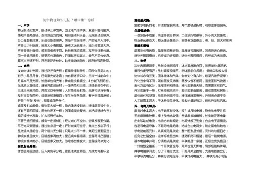 物理化学顺口溜大全