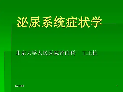 泌尿系统症状学