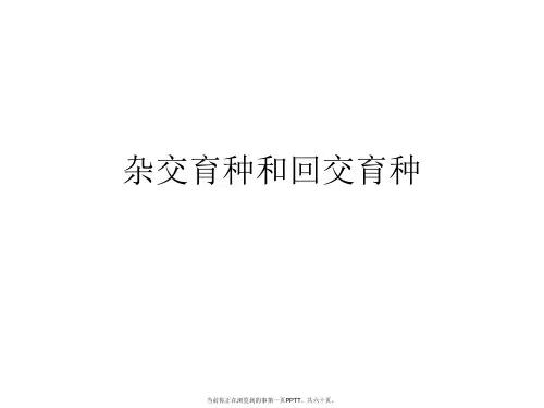 杂交育种和回交育种